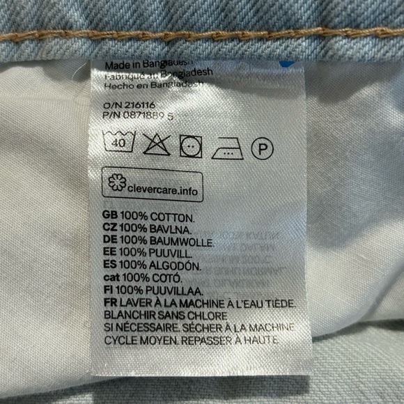 DIVIDED Sz 16 Jeans Wide Leg Distressed Light Wash High Rise Zipper NEW WITH TAG - Picture 10 of 12